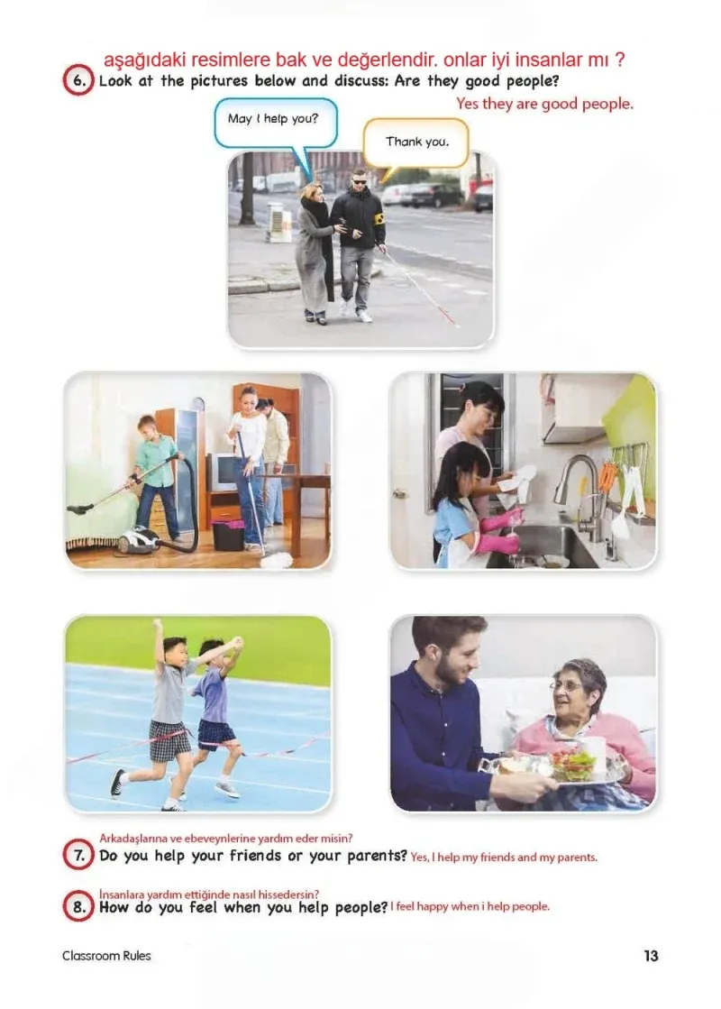 4. Sınıf İngilizce Ders Kitabı Cevapları Cem Yayınları Sayfa 13 Çözüm Görseli
