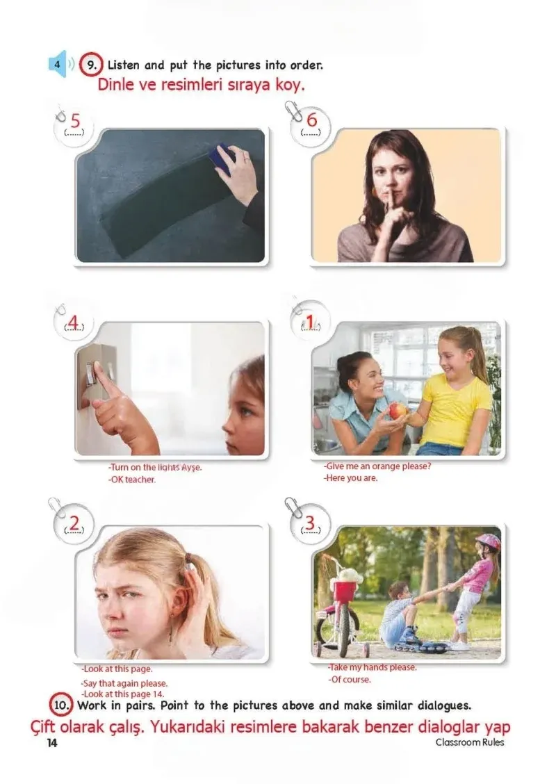 4. Sınıf İngilizce Ders Kitabı Cevapları Cem Yayınları Sayfa 14 Çözüm Görseli