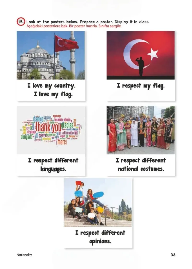 4. Sınıf İngilizce Ders Kitabı Cevapları Cem Yayınları Sayfa 33 Çözüm Görseli