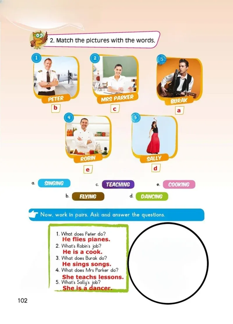 4. Sınıf İngilizce Ders Kitabı Cevapları FCM Yayıncılık Sayfa 102 Çözüm Görseli