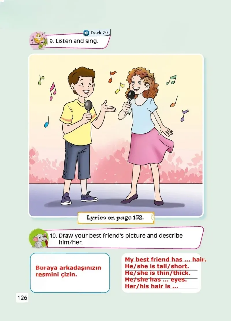 4. Sınıf İngilizce Ders Kitabı Cevapları FCM Yayıncılık Sayfa 126 Çözüm Görseli