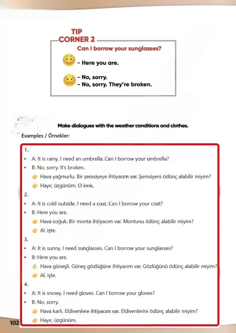 4. Sınıf İngilizce Ders Kitabı Cevapları Meb Yayınları Sayfa 102 Çözüm Görseli