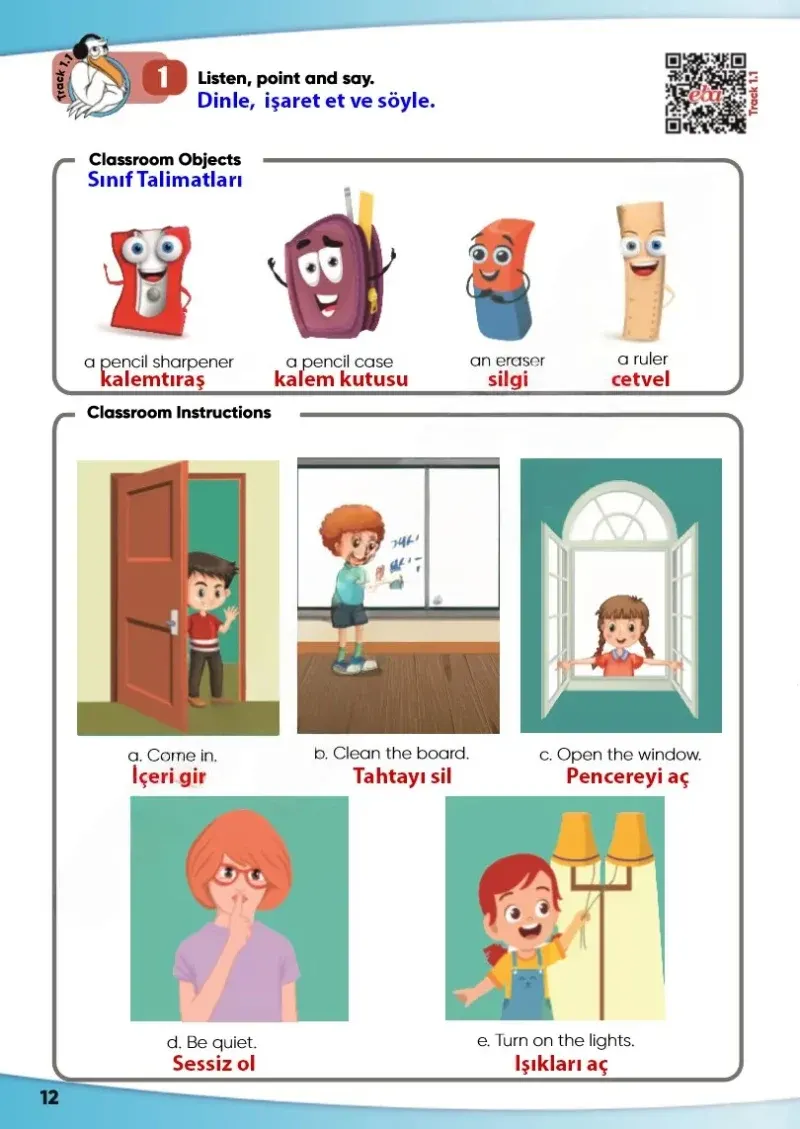 4. Sınıf İngilizce Ders Kitabı Cevapları Meb Yayınları Sayfa 12 Çözüm Görseli