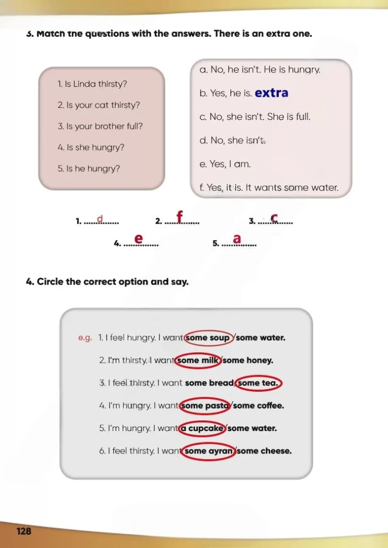 4. Sınıf İngilizce Ders Kitabı Cevapları Meb Yayınları Sayfa 128 Çözüm Görseli