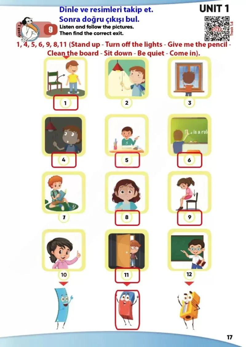 4. Sınıf İngilizce Ders Kitabı Cevapları Meb Yayınları Sayfa 17 Çözüm Görseli
