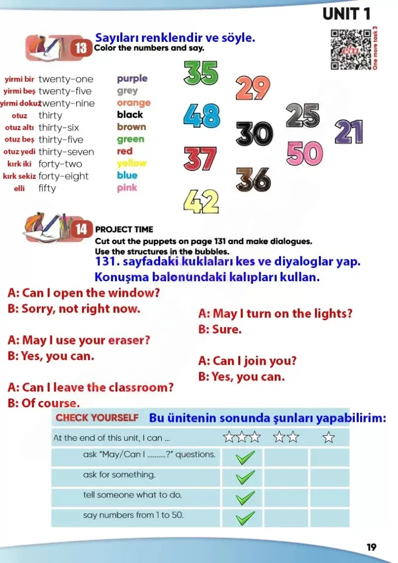 4. Sınıf İngilizce Ders Kitabı Cevapları Meb Yayınları Sayfa 19 Çözüm Görseli