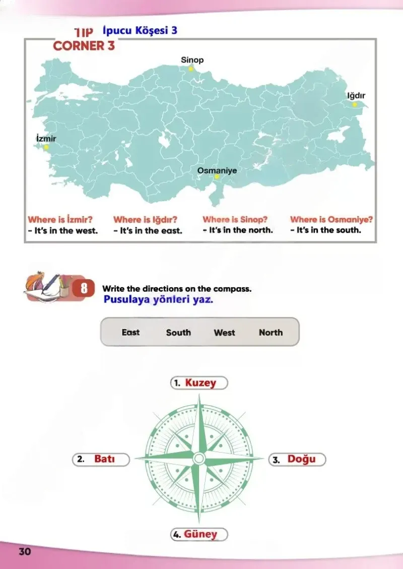 4. Sınıf İngilizce Ders Kitabı Cevapları Meb Yayınları Sayfa 30 Çözüm Görseli
