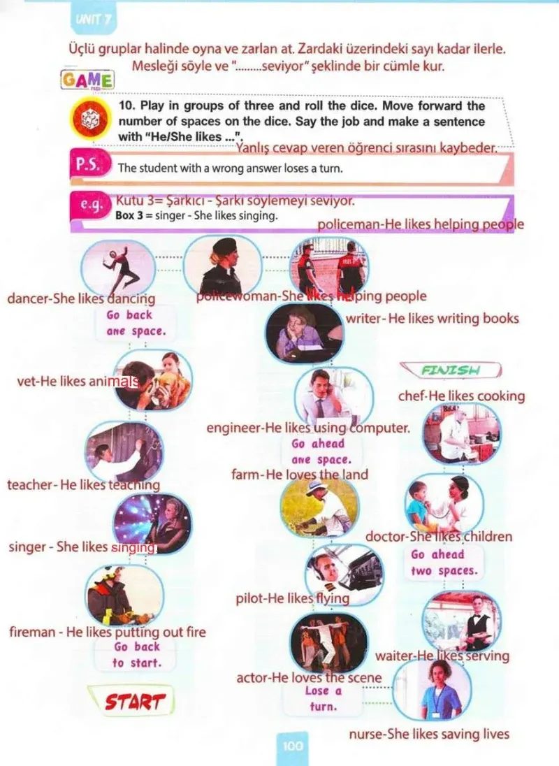 4. Sınıf İngilizce Ders Kitabı Cevapları Pasifik Yayınları Sayfa 100 Çözüm Görseli
