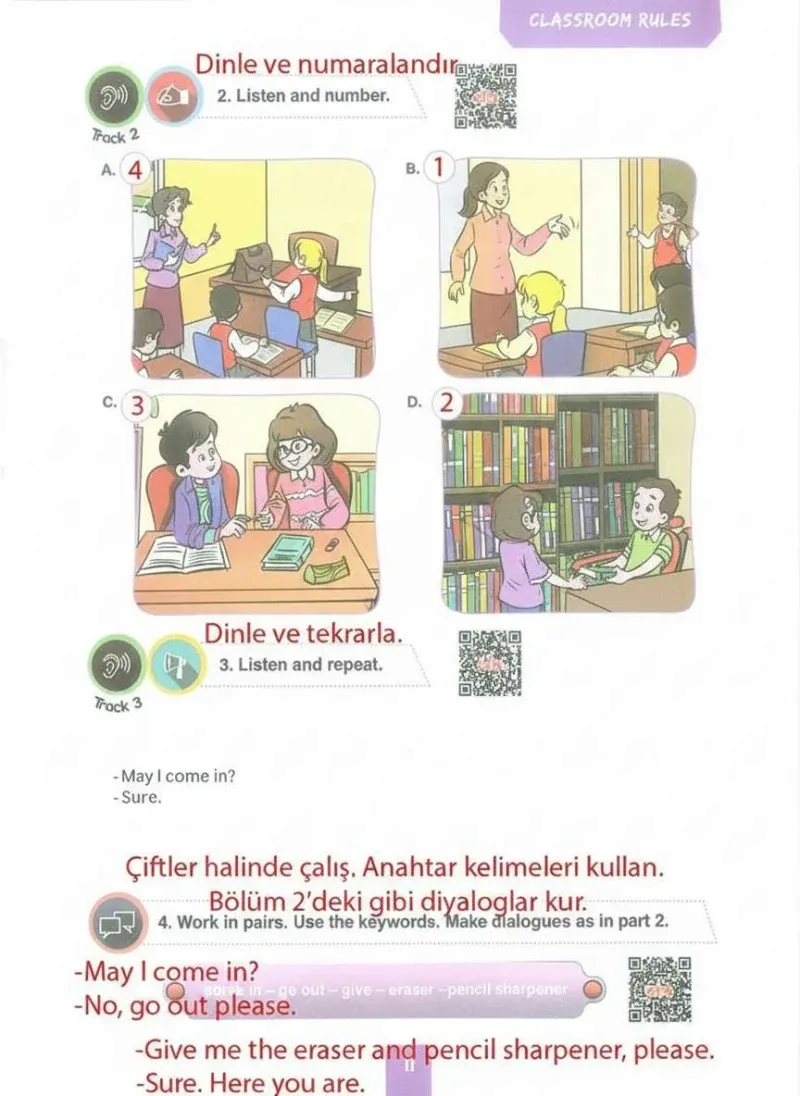4. Sınıf İngilizce Ders Kitabı Cevapları Pasifik Yayınları Sayfa 11 Çözüm Görseli