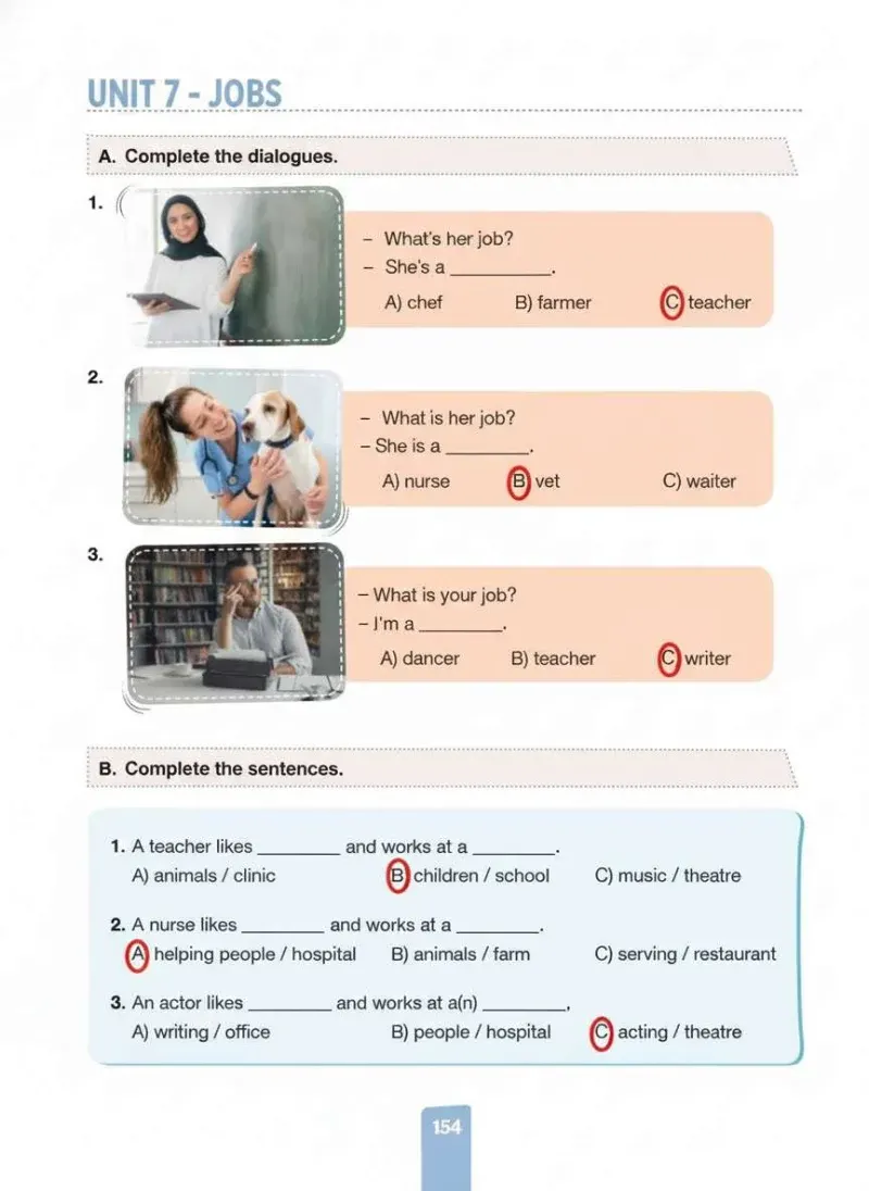 4. Sınıf İngilizce Ders Kitabı Cevapları Pasifik Yayınları Sayfa 154 Çözüm Görseli