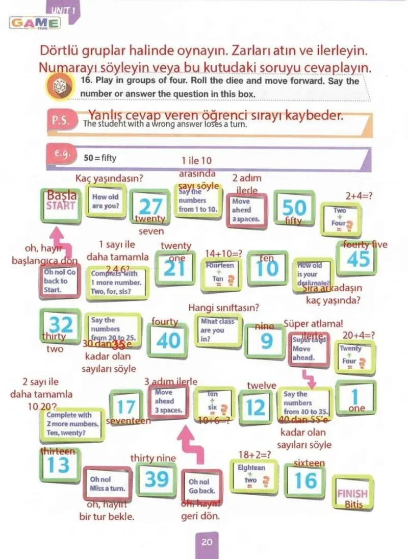 4. Sınıf İngilizce Ders Kitabı Cevapları Pasifik Yayınları Sayfa 20 Çözüm Görseli