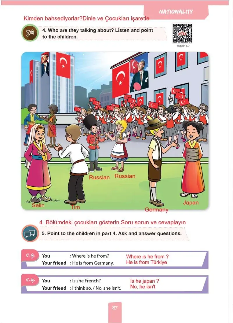 4. Sınıf İngilizce Ders Kitabı Cevapları Pasifik Yayınları Sayfa 27 Çözüm Görseli
