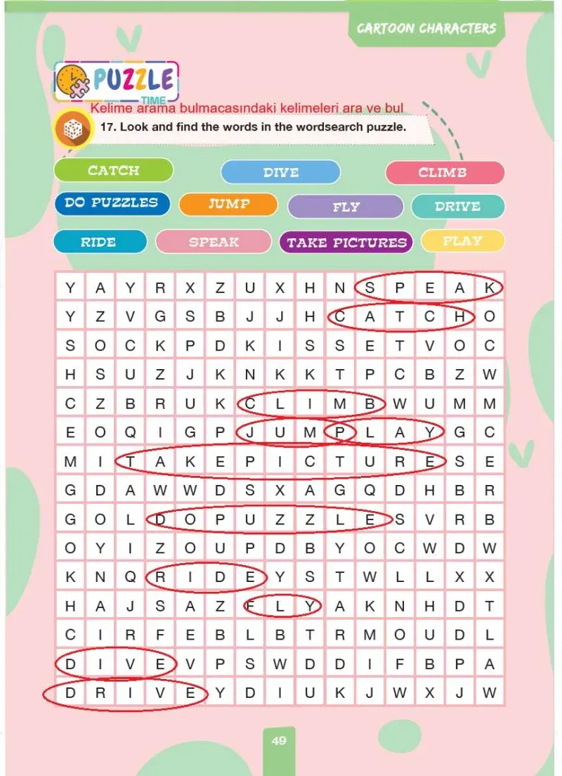 4. Sınıf İngilizce Ders Kitabı Cevapları Pasifik Yayınları Sayfa 49 Çözüm Görseli