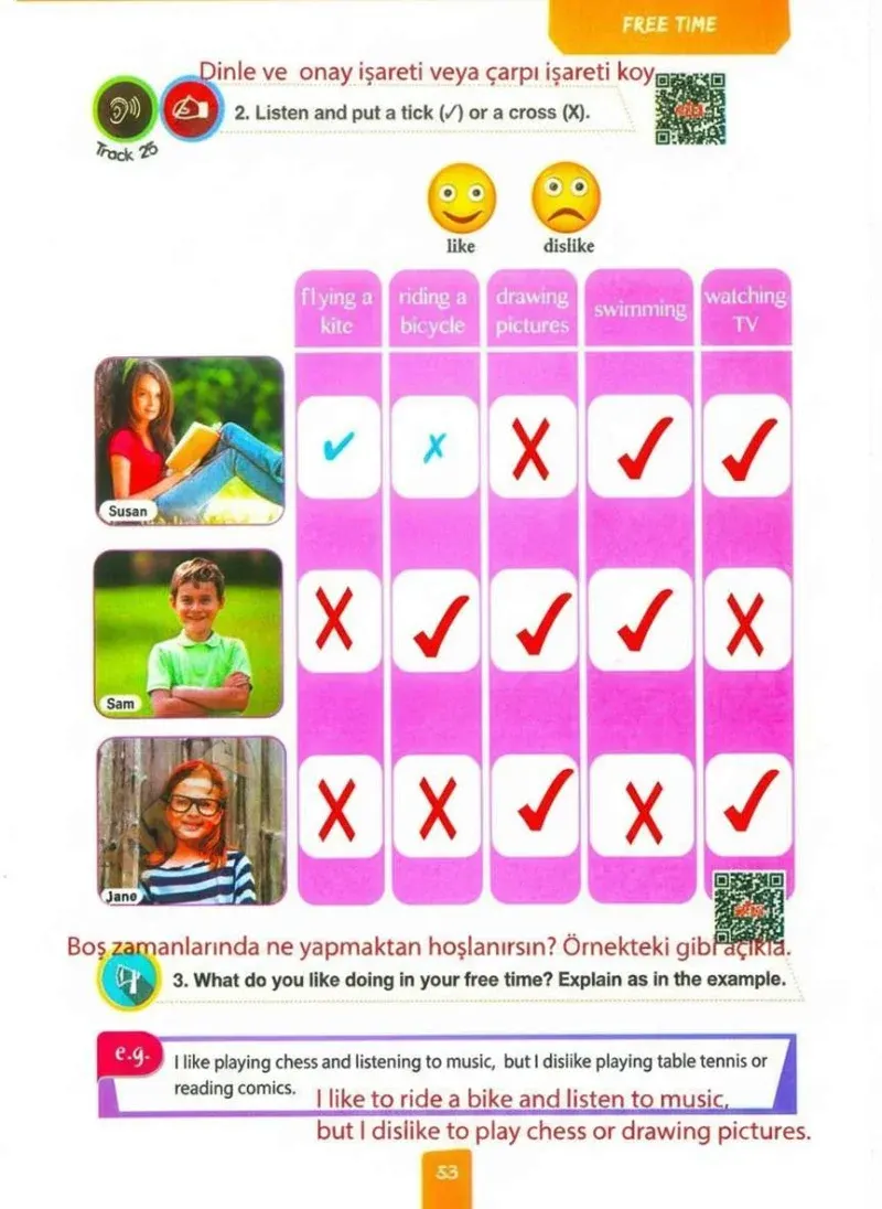 4. Sınıf İngilizce Ders Kitabı Cevapları Pasifik Yayınları Sayfa 53 Çözüm Görseli