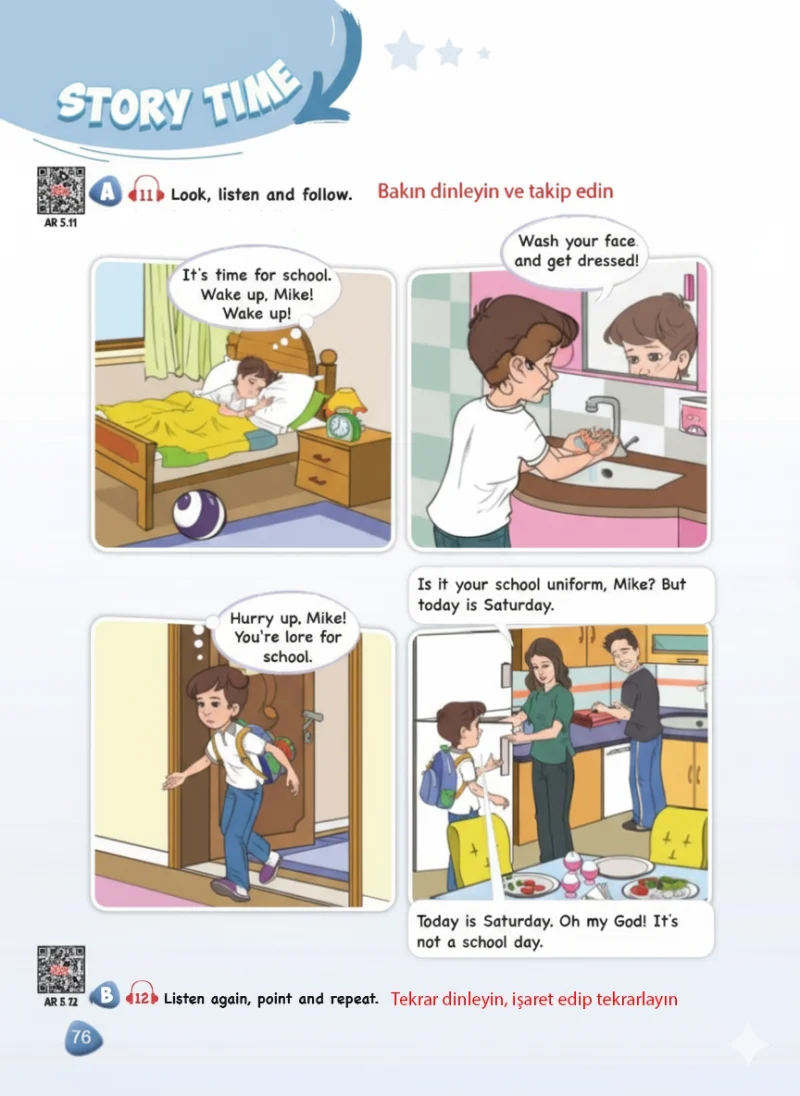 4. Sınıf İngilizce Ders Kitabı Cevapları SDR Dİkey Yayınları Sayfa 76 Çözüm Görseli