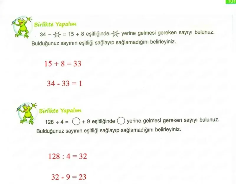 4. Sınıf Matematik Ders Kitabı Cevapları Ada Yayınları Sayfa 101 Çözüm Görseli