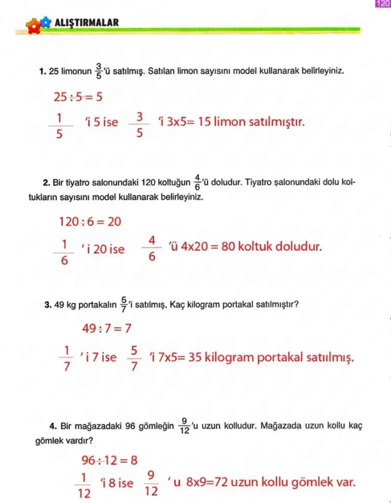4. Sınıf Matematik Ders Kitabı Cevapları Ada Yayınları Sayfa 120 Çözüm Görseli