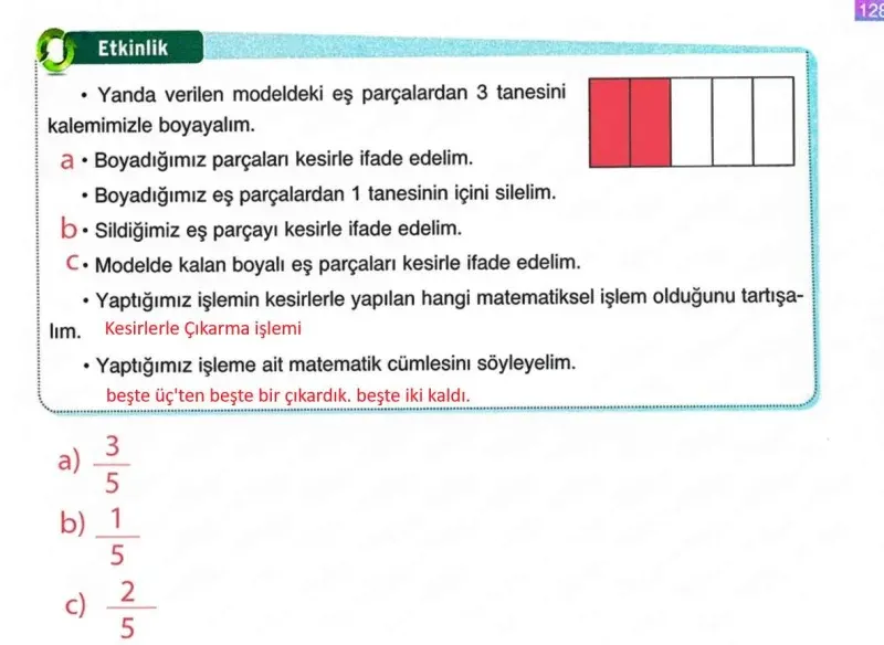 4. Sınıf Matematik Ders Kitabı Cevapları Ada Yayınları Sayfa 128 Çözüm Görseli