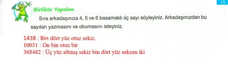 4. Sınıf Matematik Ders Kitabı Cevapları Ada Yayınları Sayfa 13 Çözüm Görseli