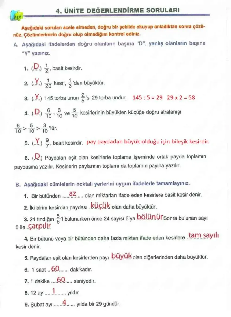 4. Sınıf Matematik Ders Kitabı Cevapları Ada Yayınları Sayfa 165 Çözüm Görseli