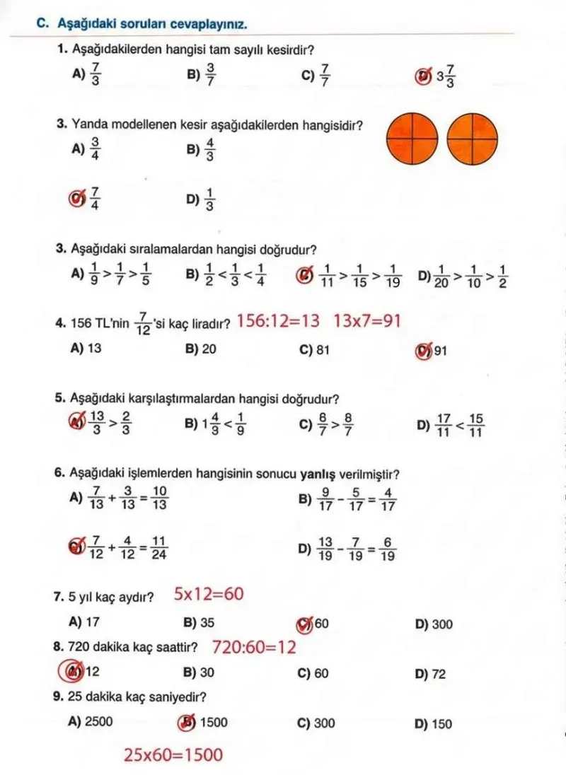 4. Sınıf Matematik Ders Kitabı Cevapları Ada Yayınları Sayfa 166 Çözüm Görseli