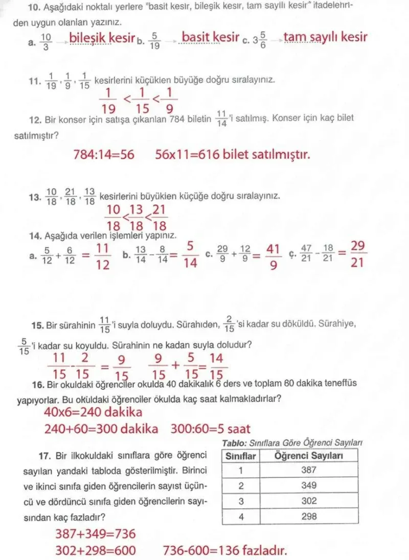 4. Sınıf Matematik Ders Kitabı Cevapları Ada Yayınları Sayfa 167 Çözüm Görseli
