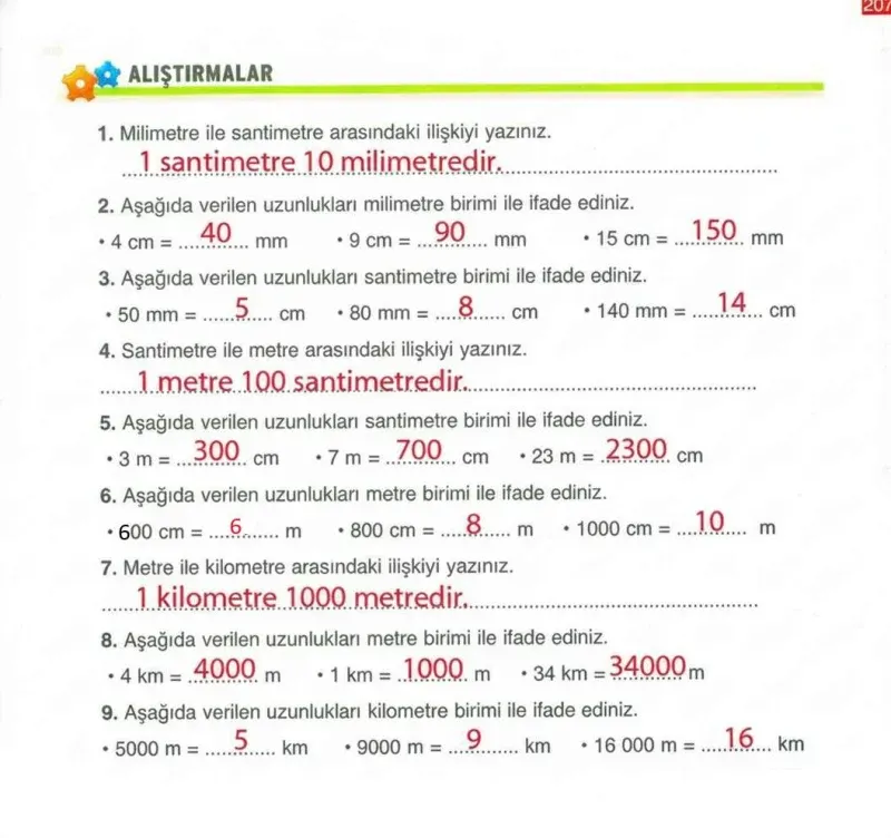 4. Sınıf Matematik Ders Kitabı Cevapları Ada Yayınları Sayfa 207 Çözüm Görseli