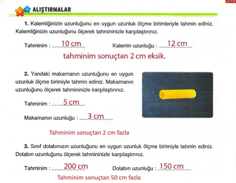 4. Sınıf Matematik Ders Kitabı Cevapları Ada Yayınları Sayfa 210 Çözüm Görseli