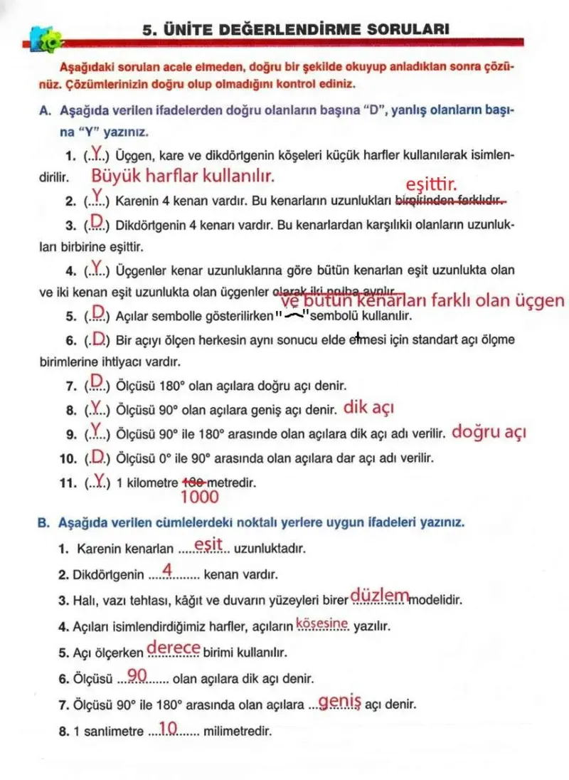4. Sınıf Matematik Ders Kitabı Cevapları Ada Yayınları Sayfa 214 Çözüm Görseli