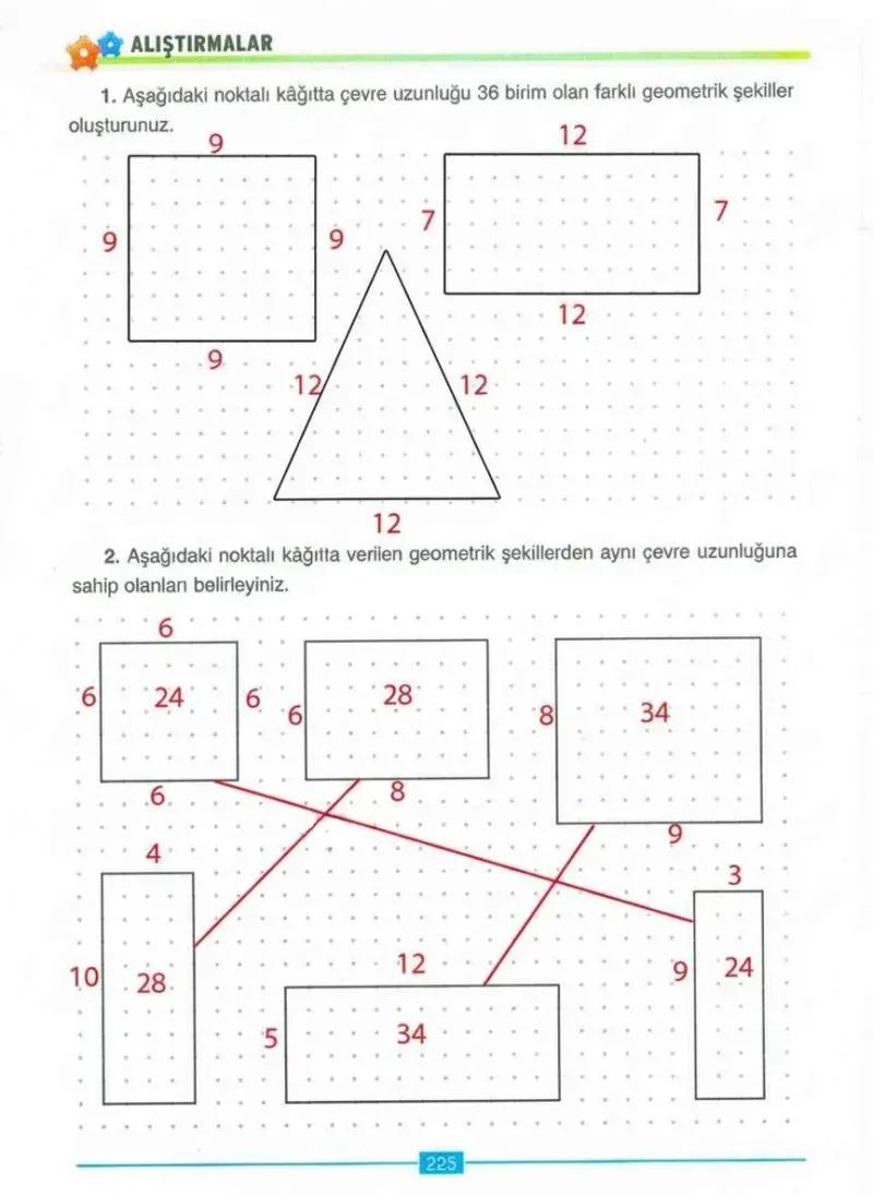4. Sınıf Matematik Ders Kitabı Cevapları Ada Yayınları Sayfa 225 Çözüm Görseli