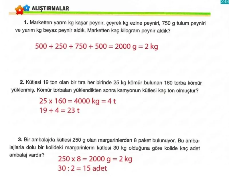 4. Sınıf Matematik Ders Kitabı Cevapları Ada Yayınları Sayfa 248 Çözüm Görseli