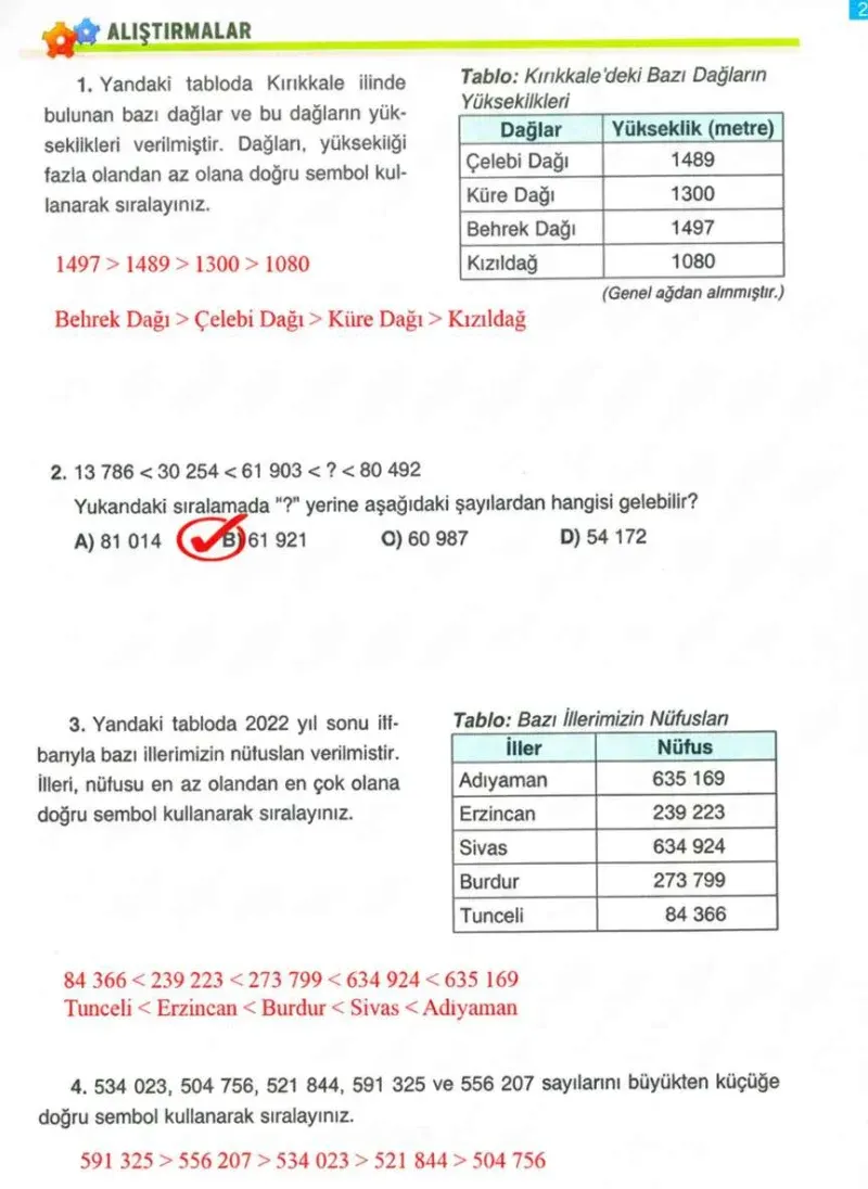 4. Sınıf Matematik Ders Kitabı Cevapları Ada Yayınları Sayfa 25 Çözüm Görseli