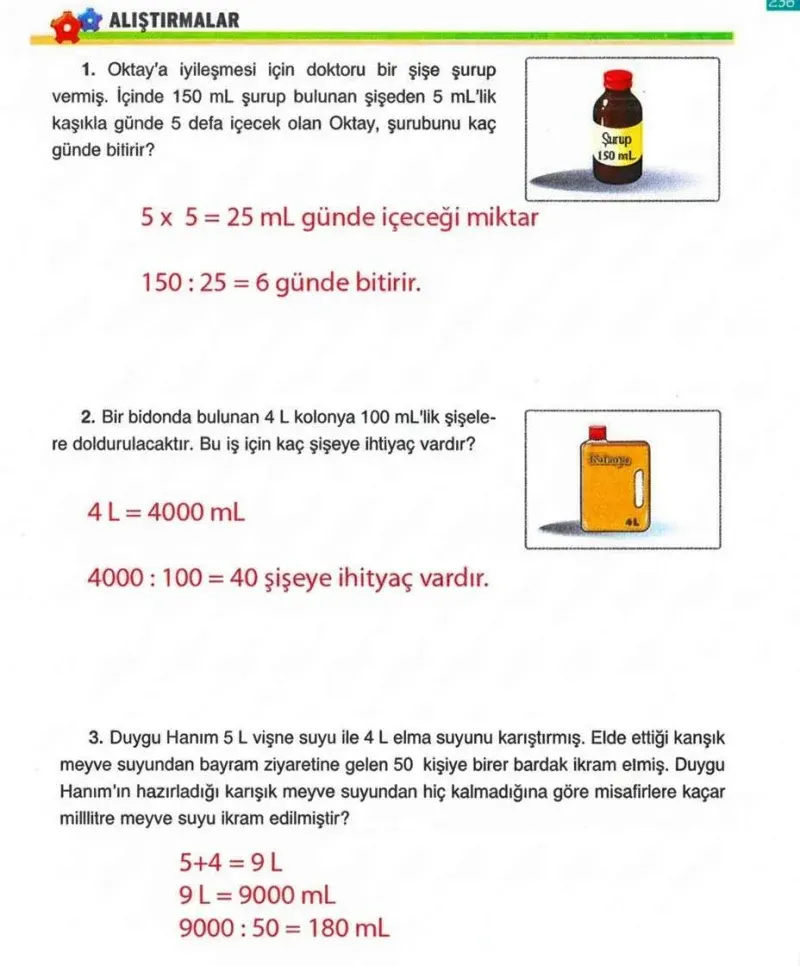 4. Sınıf Matematik Ders Kitabı Cevapları Ada Yayınları Sayfa 258 Çözüm Görseli
