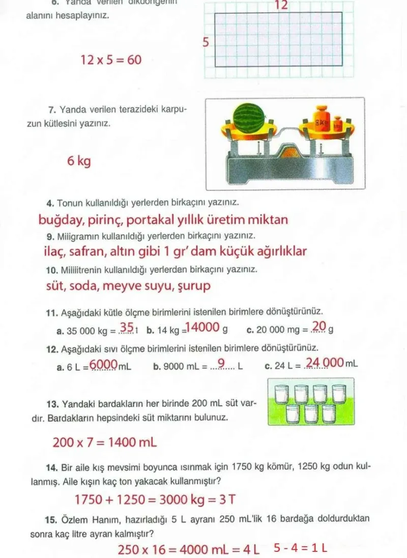 4. Sınıf Matematik Ders Kitabı Cevapları Ada Yayınları Sayfa 261 Çözüm Görseli