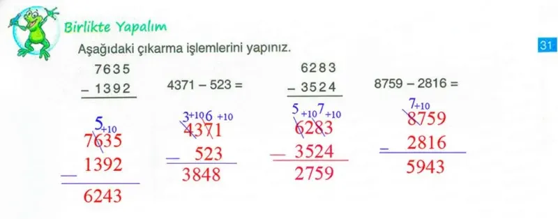 4. Sınıf Matematik Ders Kitabı Cevapları Ada Yayınları Sayfa 31 Çözüm Görseli