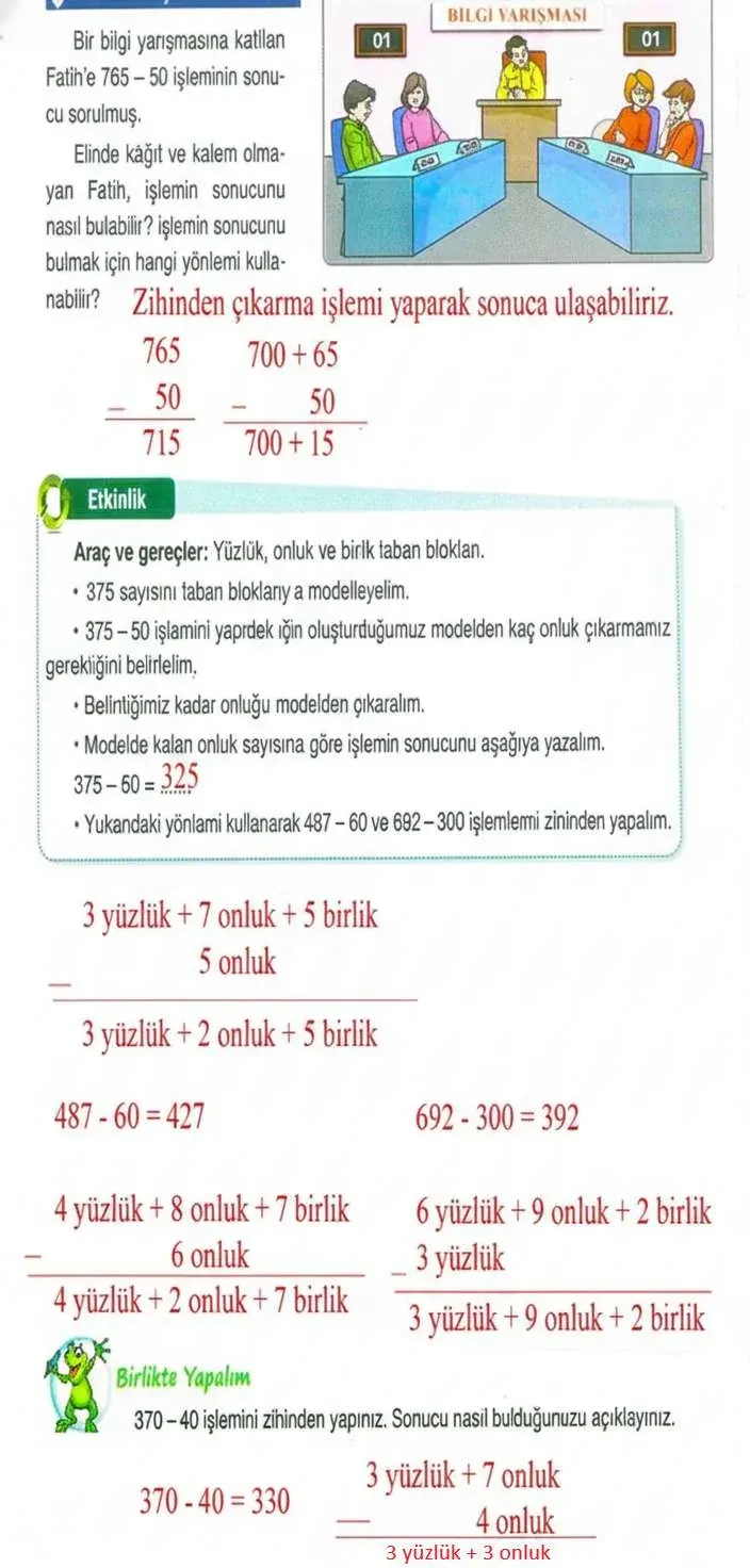 4. Sınıf Matematik Ders Kitabı Cevapları Ada Yayınları Sayfa 33 Çözüm Görseli
