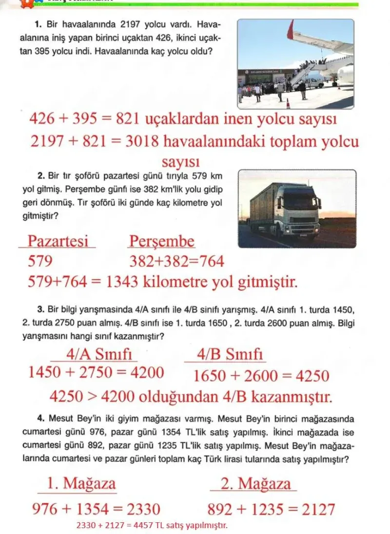 4. Sınıf Matematik Ders Kitabı Cevapları Ada Yayınları Sayfa 46 Çözüm Görseli