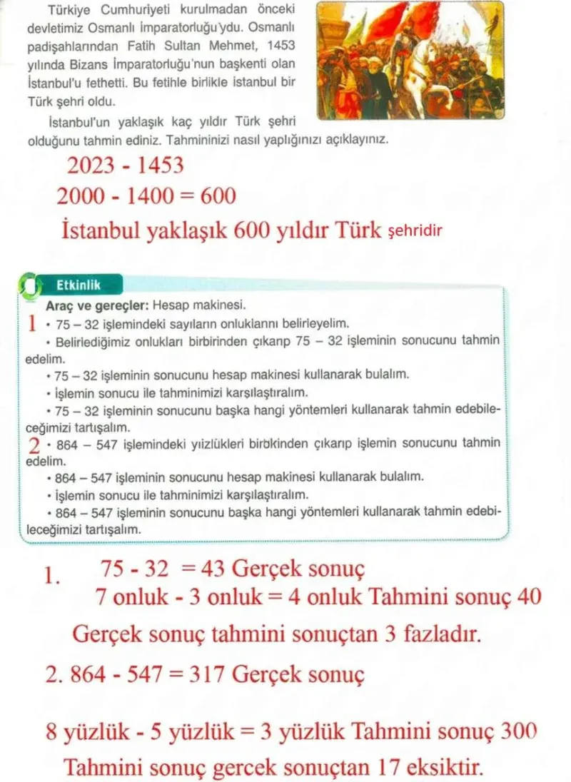 4. Sınıf Matematik Ders Kitabı Cevapları Ada Yayınları Sayfa 47 Çözüm Görseli