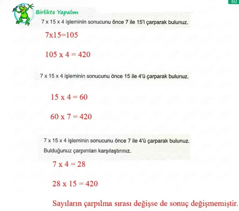 4. Sınıf Matematik Ders Kitabı Cevapları Ada Yayınları Sayfa 60 Çözüm Görseli