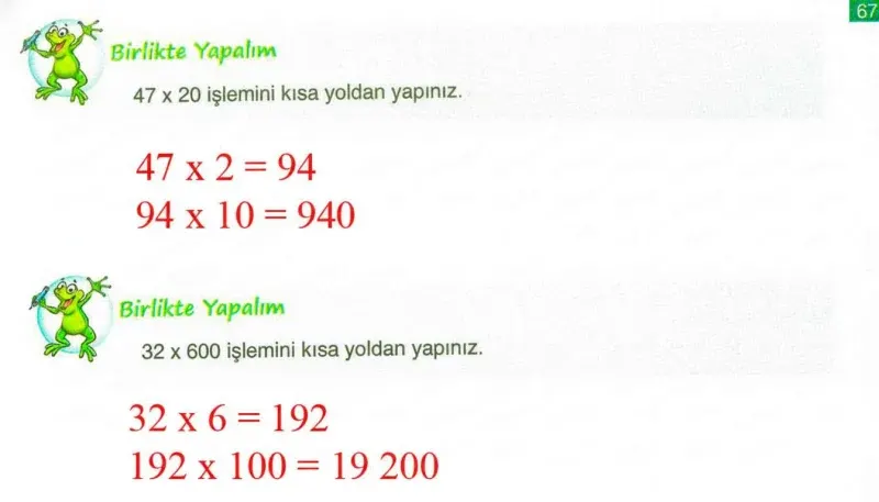 4. Sınıf Matematik Ders Kitabı Cevapları Ada Yayınları Sayfa 67 Çözüm Görseli