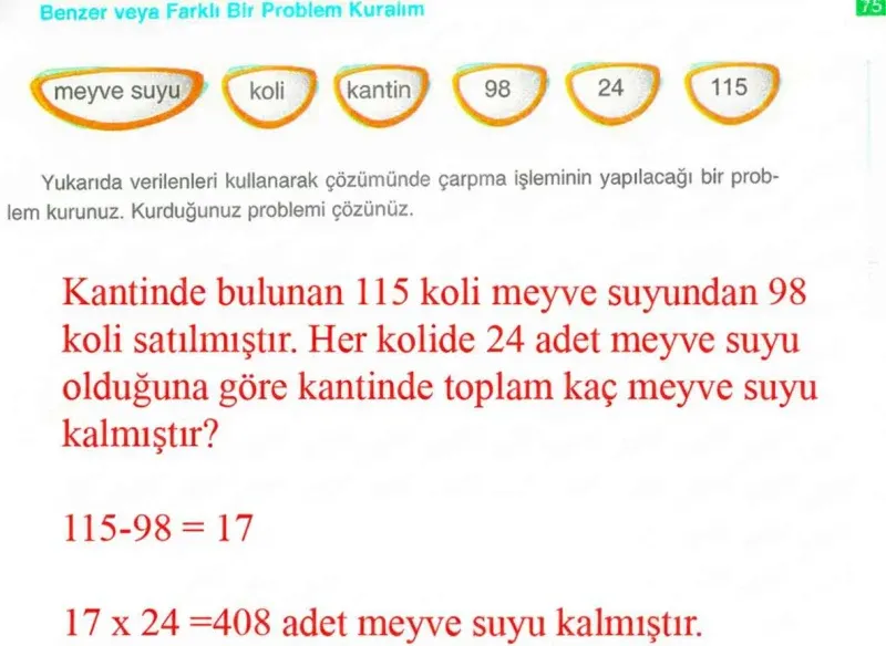 4. Sınıf Matematik Ders Kitabı Cevapları Ada Yayınları Sayfa 75 Çözüm Görseli