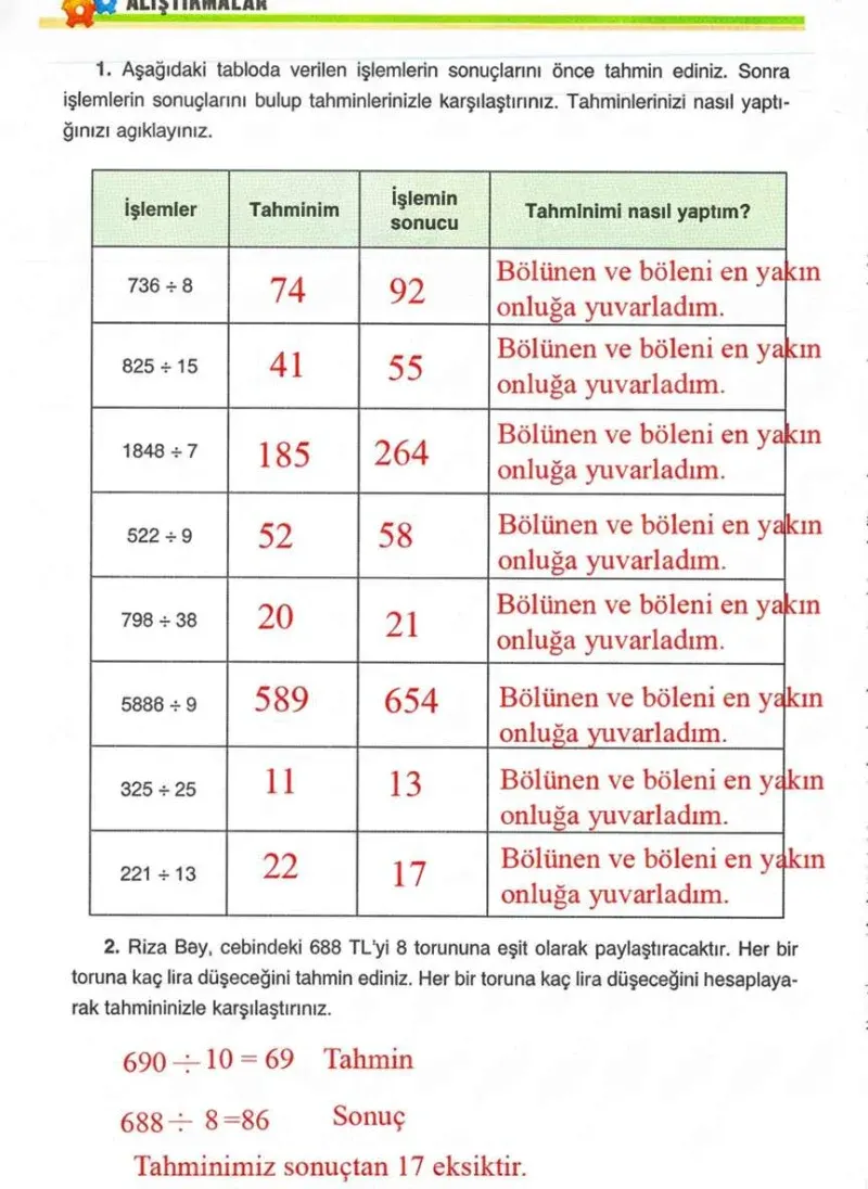 4. Sınıf Matematik Ders Kitabı Cevapları Ada Yayınları Sayfa 92 Çözüm Görseli