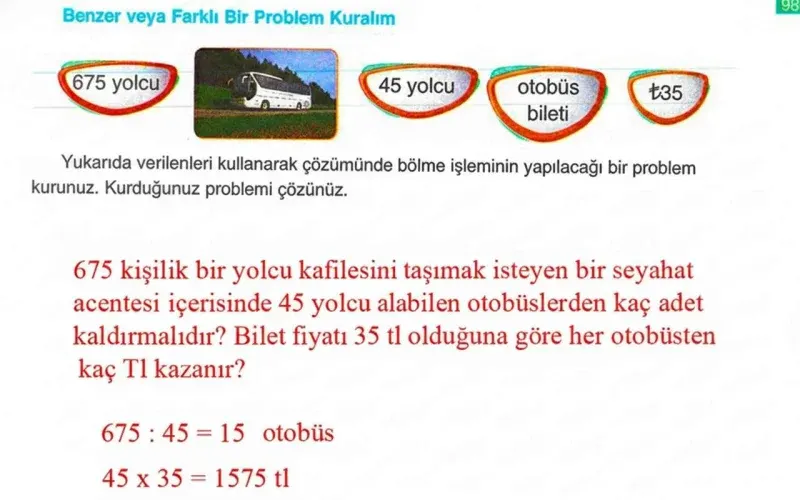 4. Sınıf Matematik Ders Kitabı Cevapları Ada Yayınları Sayfa 98 Çözüm Görseli
