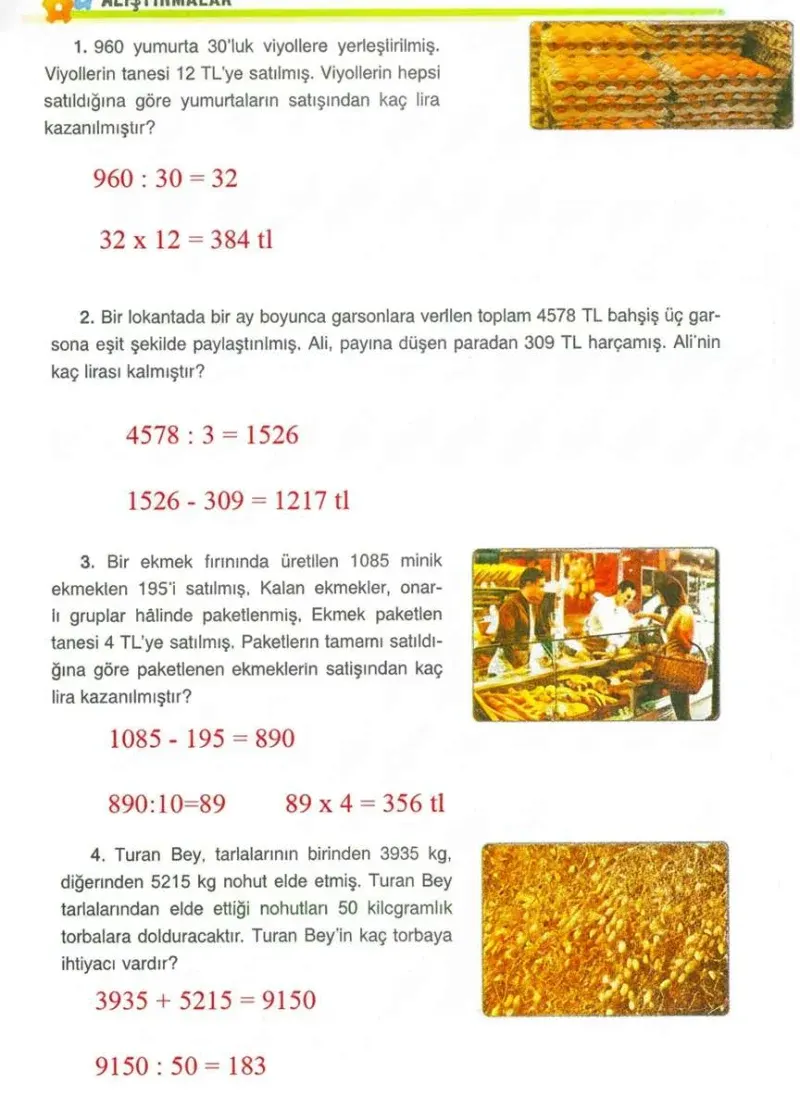 4. Sınıf Matematik Ders Kitabı Cevapları Ada Yayınları Sayfa 99 Çözüm Görseli