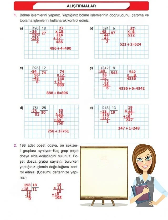 4. Sınıf Matematik Ders Kitabı Cevapları Ata Yayınları Sayfa 107 Çözüm Görseli