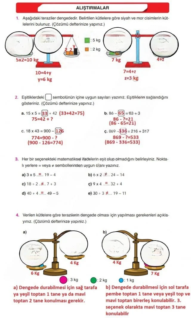 4. Sınıf Matematik Ders Kitabı Cevapları Ata Yayınları Sayfa 117 Çözüm Görseli