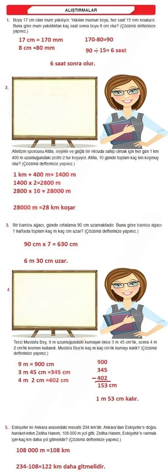 4. Sınıf Matematik Ders Kitabı Cevapları Ata Yayınları Sayfa 229 Çözüm Görseli
