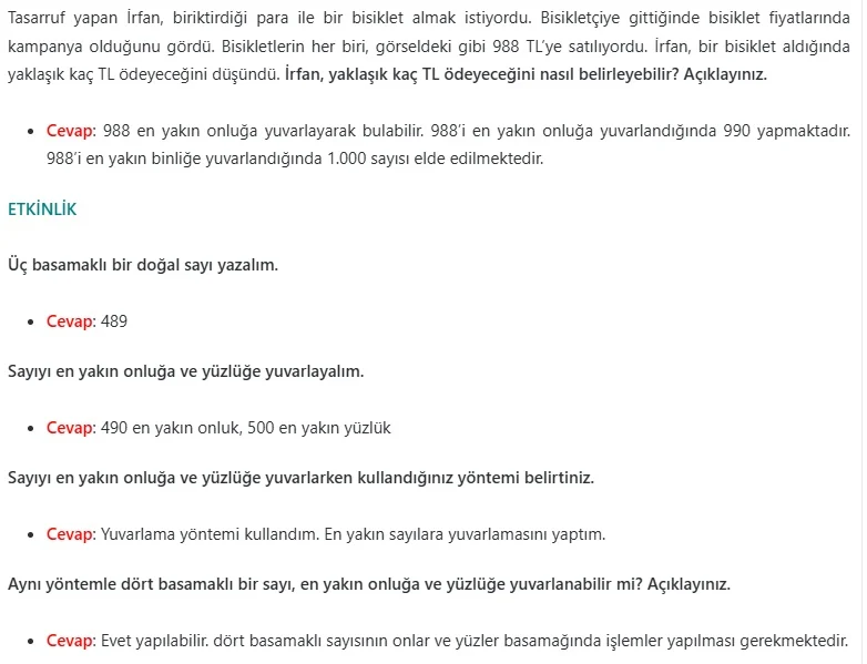 4. Sınıf Matematik Ders Kitabı Cevapları Ata Yayınları Sayfa 24 Çözüm Görseli