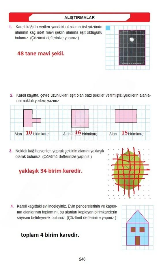 4. Sınıf Matematik Ders Kitabı Cevapları Ata Yayınları Sayfa 248 Çözüm Görseli
