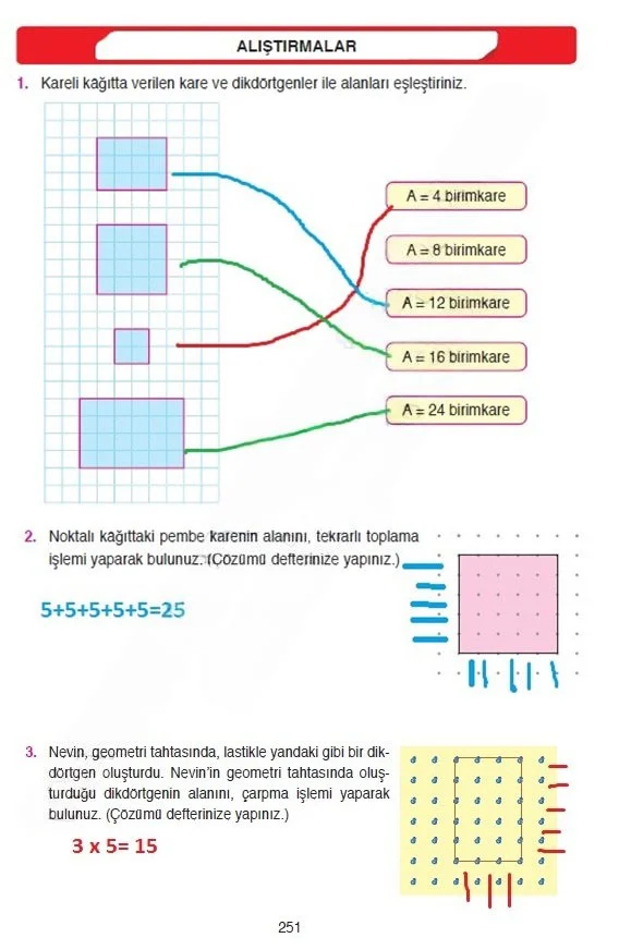 4. Sınıf Matematik Ders Kitabı Cevapları Ata Yayınları Sayfa 251 Çözüm Görseli